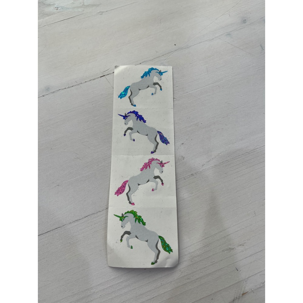 2009‎ Mrs. Grossman's Sparkle Unicorn Stickers Colorful Horns Tails Scrapbooking